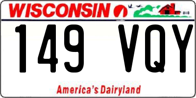 WI license plate 149VQY