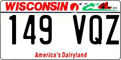 WI license plate 149VQZ