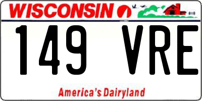 WI license plate 149VRE