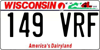 WI license plate 149VRF
