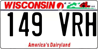WI license plate 149VRH