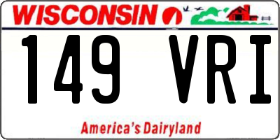 WI license plate 149VRI