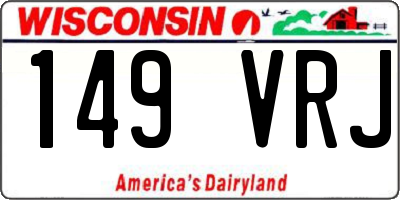 WI license plate 149VRJ