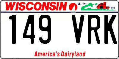 WI license plate 149VRK