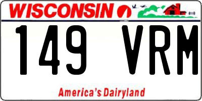 WI license plate 149VRM