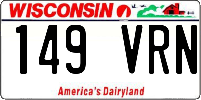 WI license plate 149VRN