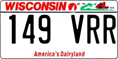 WI license plate 149VRR