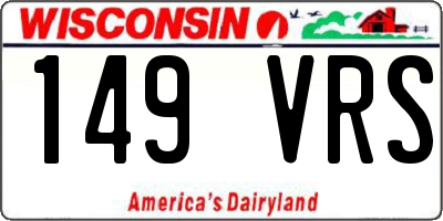 WI license plate 149VRS