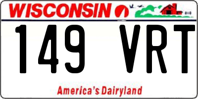 WI license plate 149VRT
