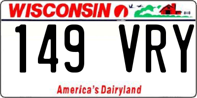 WI license plate 149VRY