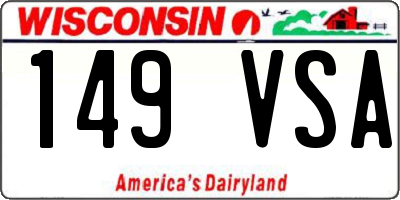 WI license plate 149VSA