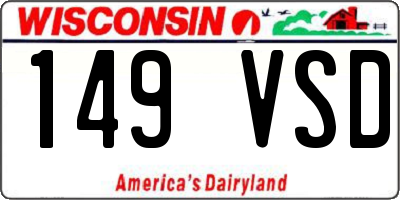 WI license plate 149VSD