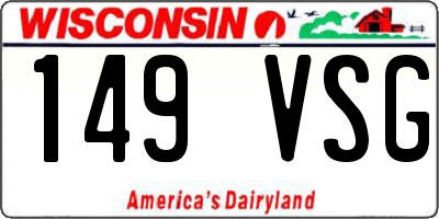 WI license plate 149VSG