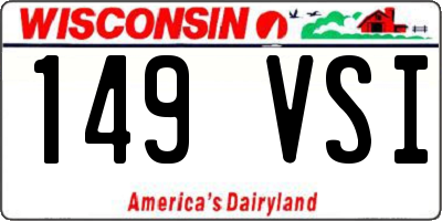 WI license plate 149VSI