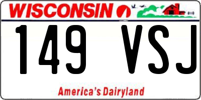 WI license plate 149VSJ