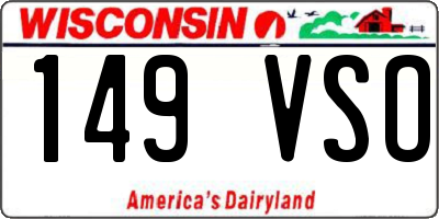 WI license plate 149VSO
