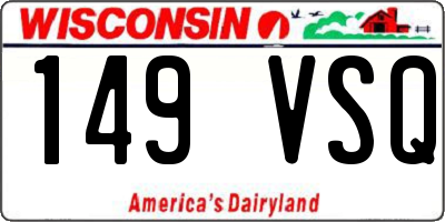 WI license plate 149VSQ