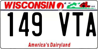 WI license plate 149VTA
