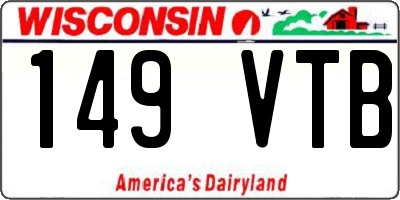 WI license plate 149VTB