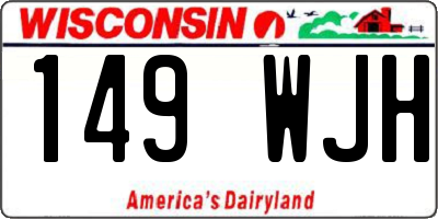 WI license plate 149WJH