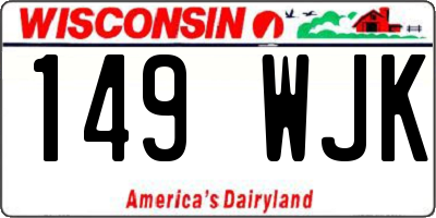 WI license plate 149WJK