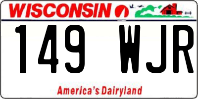 WI license plate 149WJR