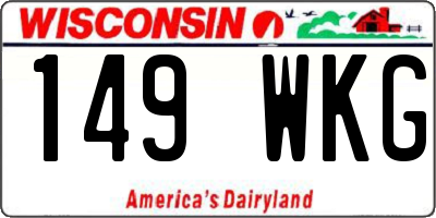 WI license plate 149WKG