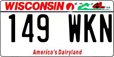 WI license plate 149WKN