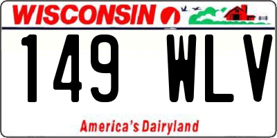 WI license plate 149WLV