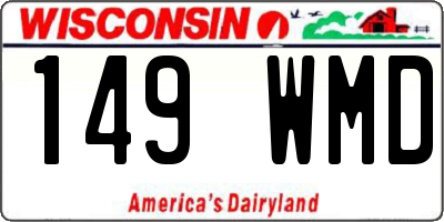 WI license plate 149WMD