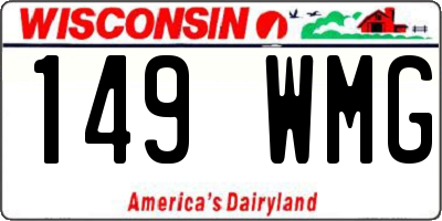 WI license plate 149WMG