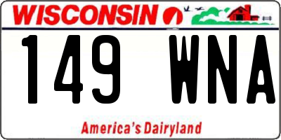 WI license plate 149WNA