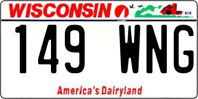 WI license plate 149WNG