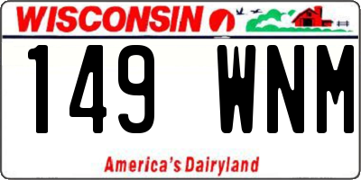 WI license plate 149WNM