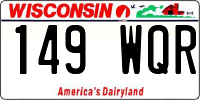 WI license plate 149WQR
