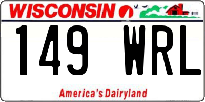 WI license plate 149WRL