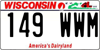 WI license plate 149WWM