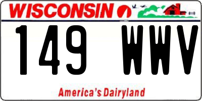 WI license plate 149WWV