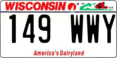 WI license plate 149WWY