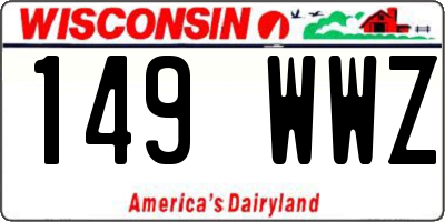 WI license plate 149WWZ