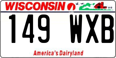 WI license plate 149WXB