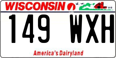 WI license plate 149WXH