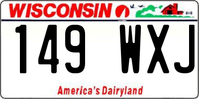 WI license plate 149WXJ