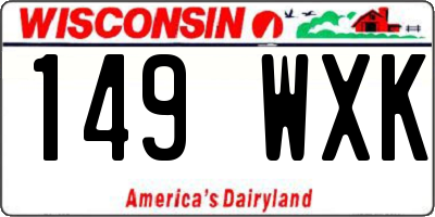 WI license plate 149WXK