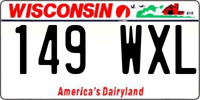 WI license plate 149WXL