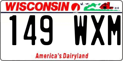 WI license plate 149WXM
