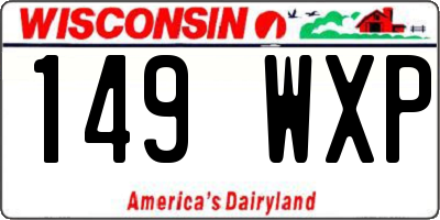 WI license plate 149WXP