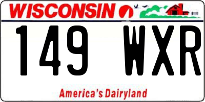 WI license plate 149WXR
