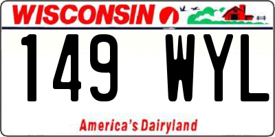 WI license plate 149WYL