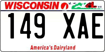 WI license plate 149XAE